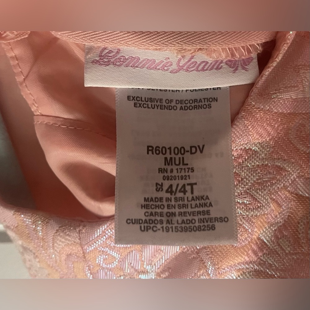 Bonnie Jean Blush Pink Embroidered Dress
Size 4T 
Like new condition - Picture 2 of 3